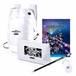 Pack BD + Sac à dos + Trousse + crayon + gomme taille crayon