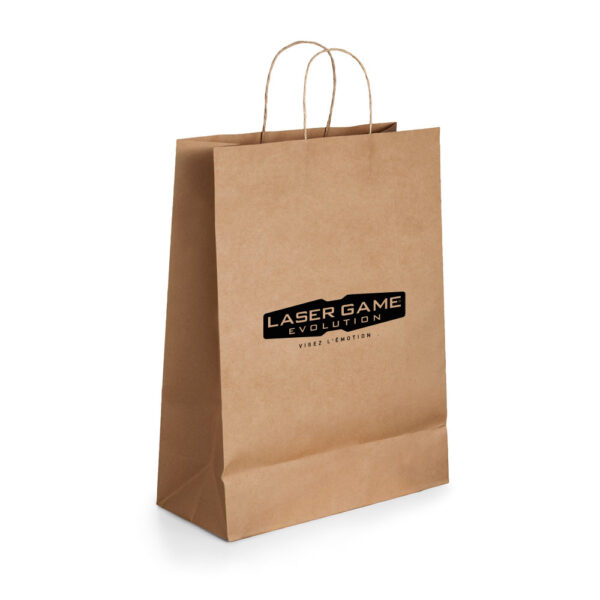 Sac papier Kraft logo noir